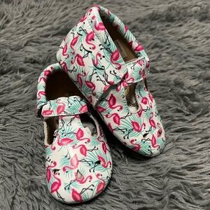 Monkey Feet Mary Jane flamingo shoes 18-24 month NEW